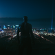 The first zombie looking out over Vegas.